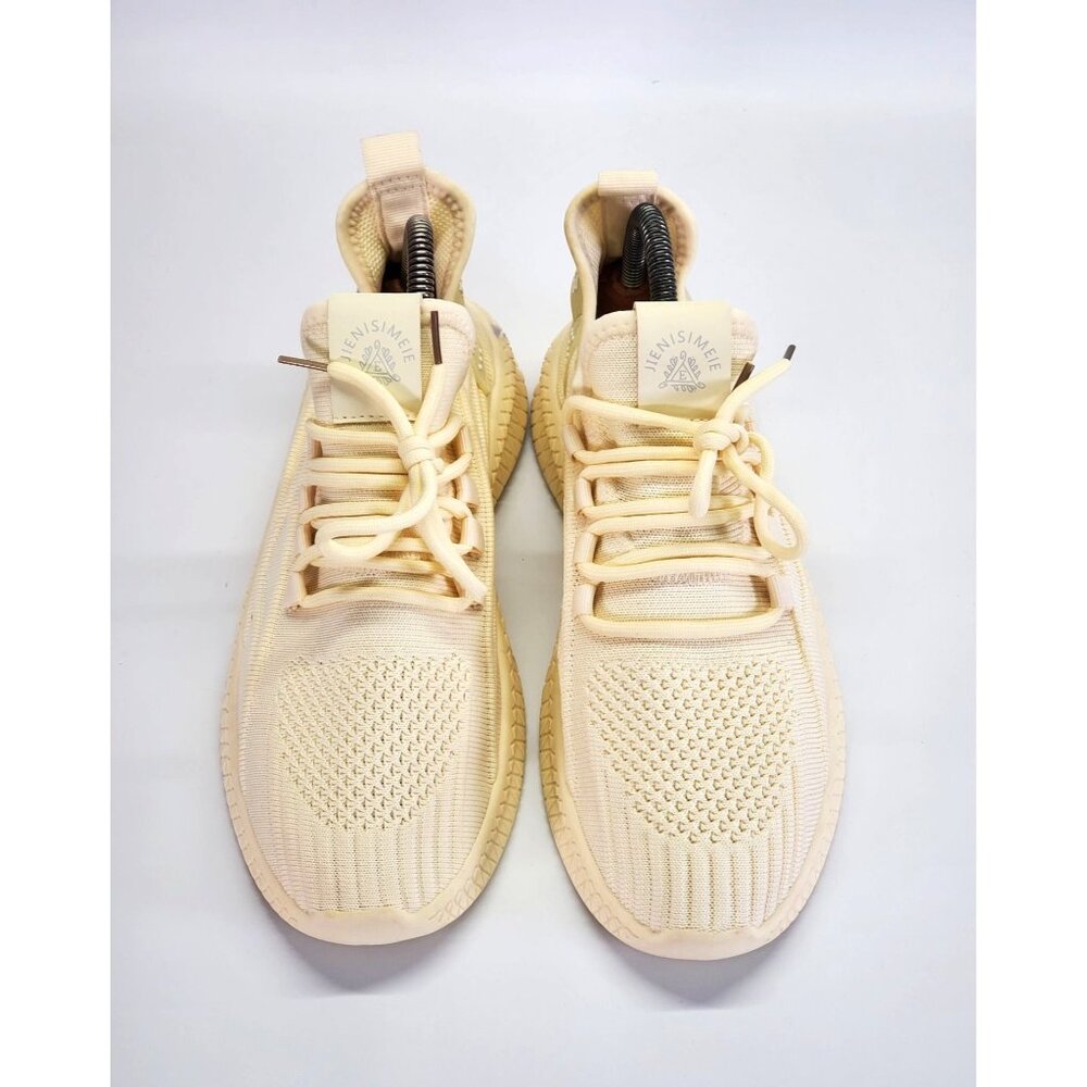 Jienisimeie Lace-up Front Letter Patch Knit Running Shoes Sz 9.5 1672 - Picture 3 of 13